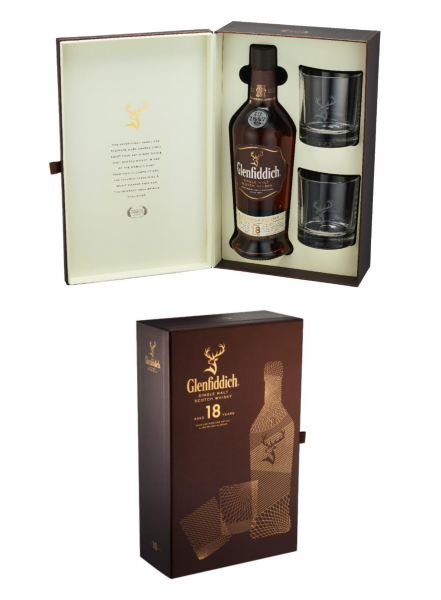 Glenfiddich 18 Year Old mit 2 Gläsern