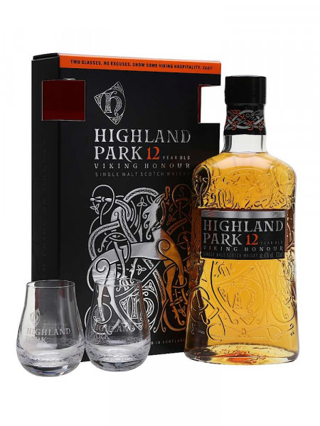 Highland Park 12 Year Old mit 2 Gläsern